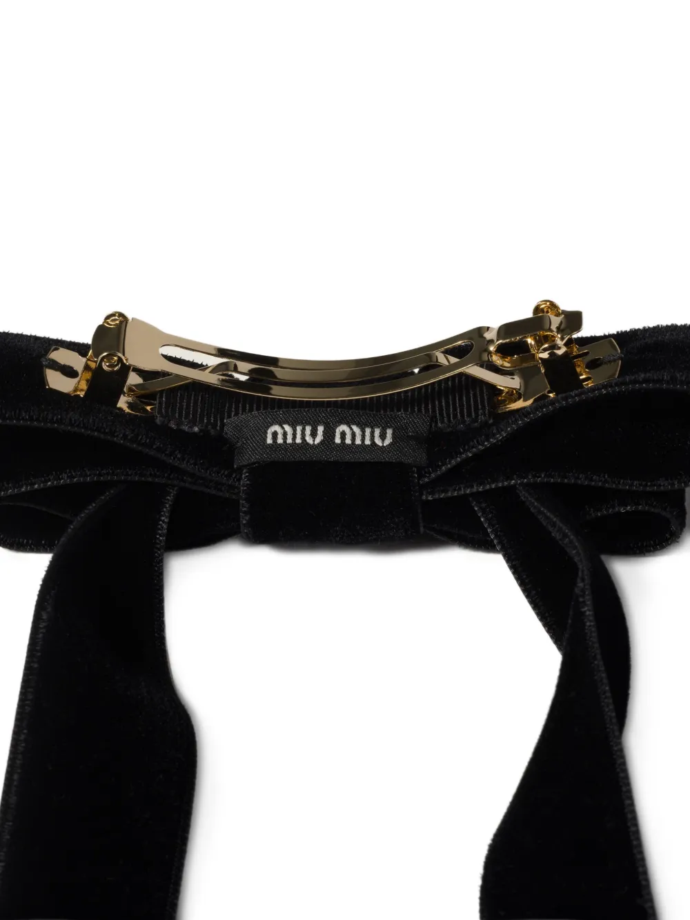 Заколка для волос с бантом Miu Miu, черный — фото 3
