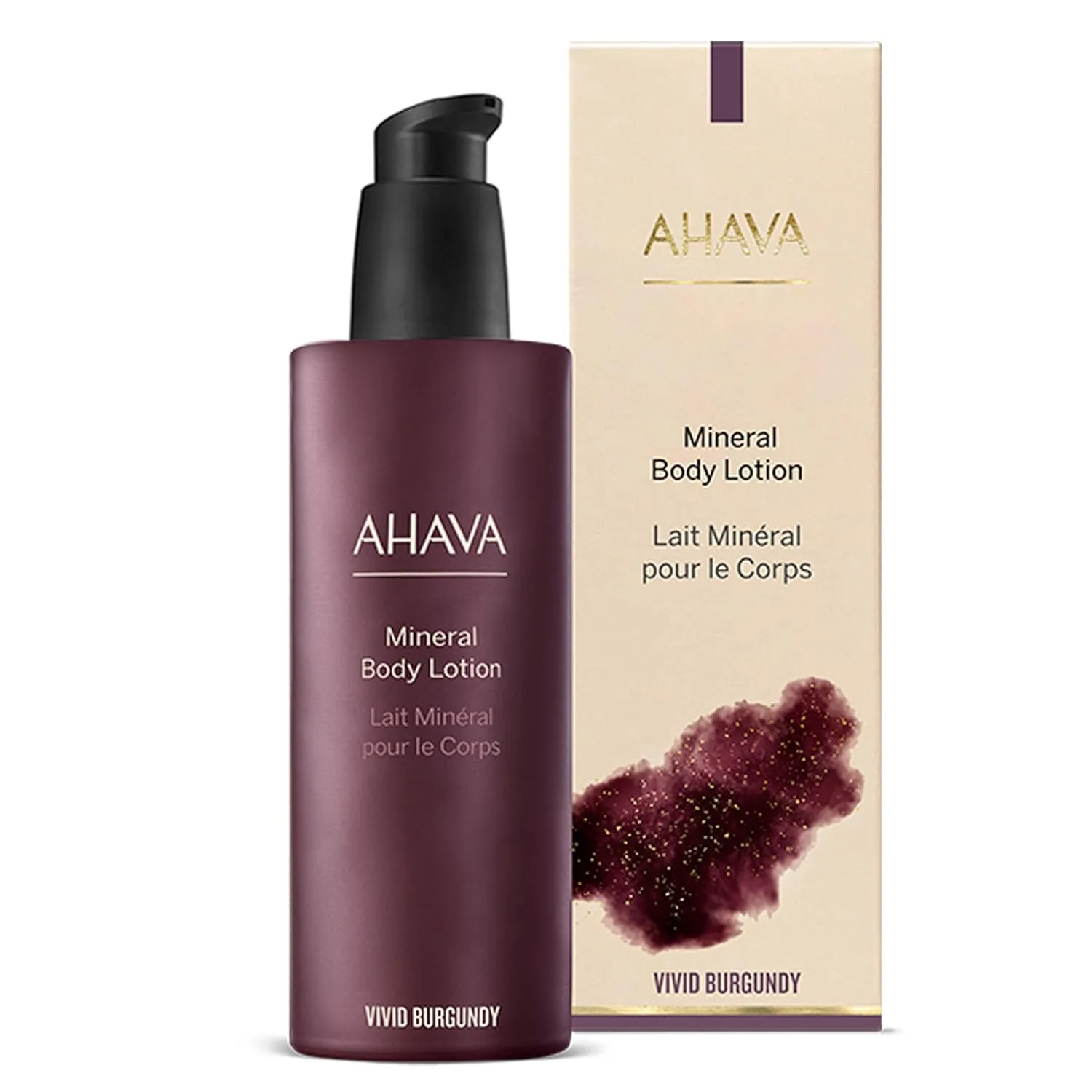 AHAVA Dead Sea Water Mineral Body Lotion, Vivid Burgundy - увлажнение на весь день, борьба с обезвоживанием, улучшение текстуры кожи, с эксклюзивным Osmoter, алоэ вера и гамамелисом, 250 мл — фото 2