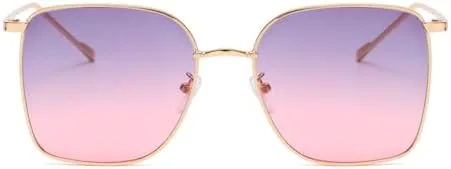 

Женские модные солнцезащитные очки 2026 года в винтажном ретро-стиле, квадратные, тонкие, металлические, большие, черные, с защитой от УФ-излучения UV400 MTZJH, Brown