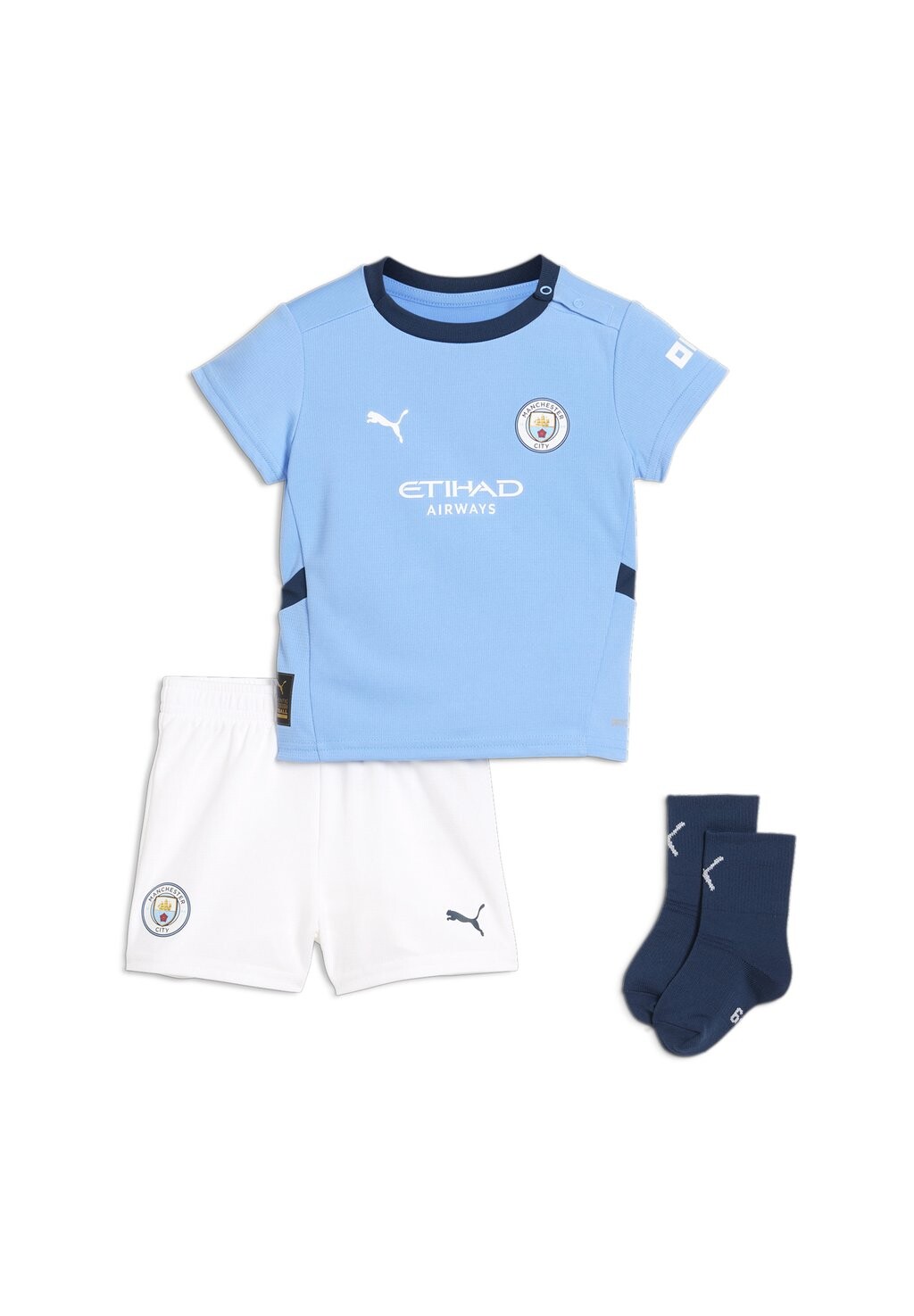 

Шорты Manchester City Heim Set Puma, командные светло-голубые морские синие