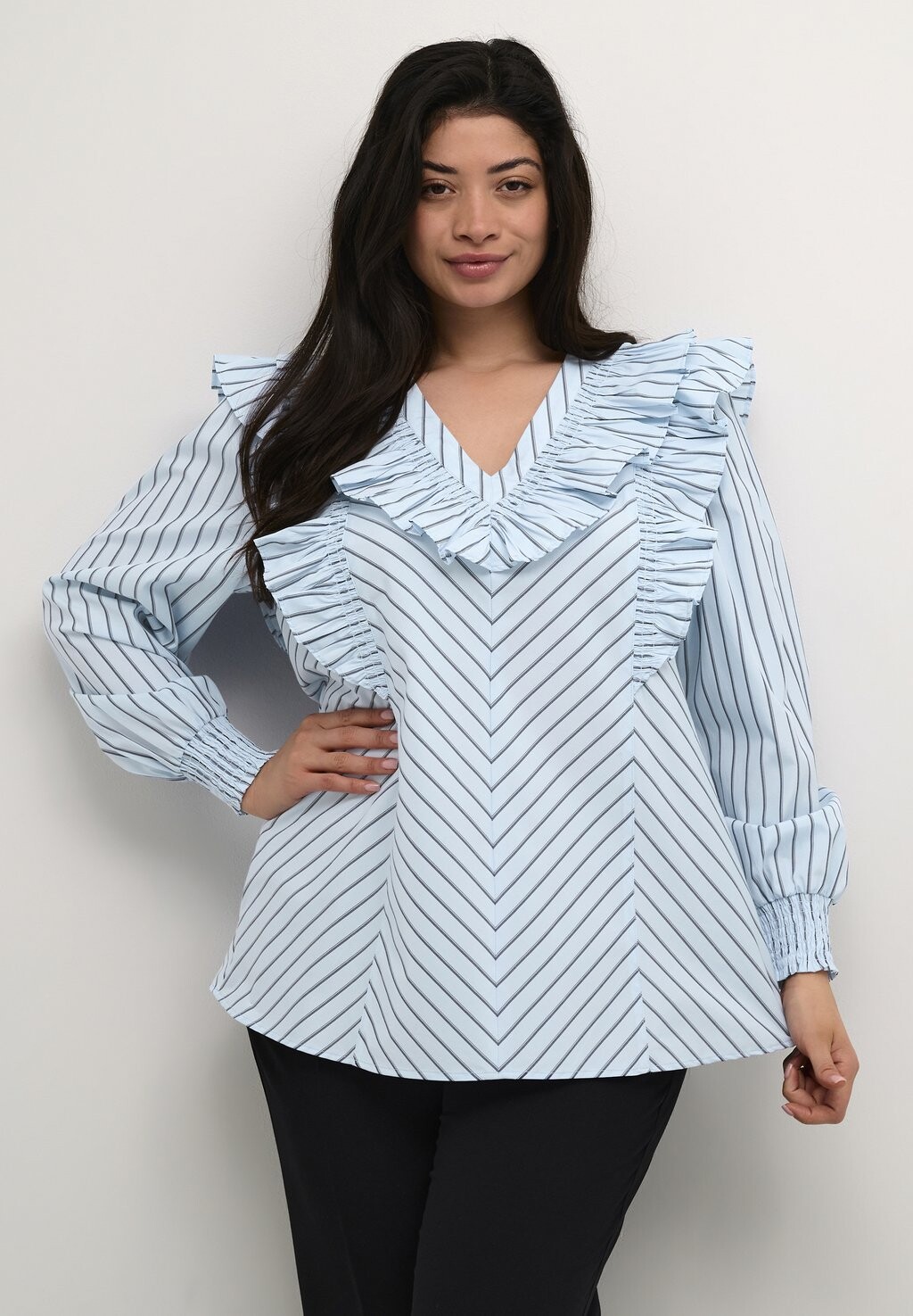 

Блуза JERRIA Kaffe Curve, синий