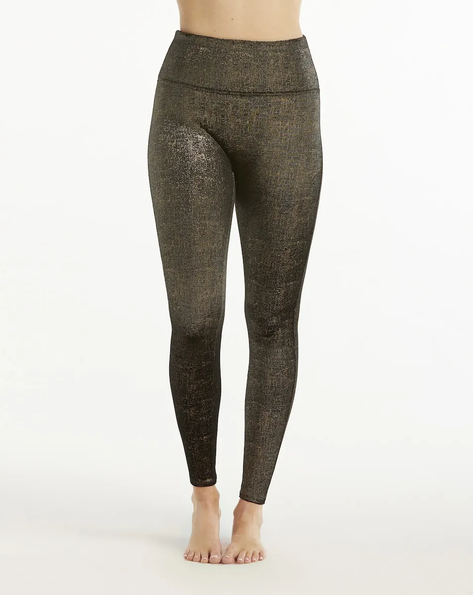 

Женские леггинсы моделирующие из бархата с блеском Spanx, золотой