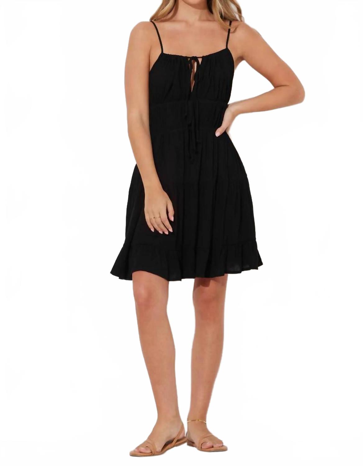 

Черное платье с завязками спереди Ocean drive