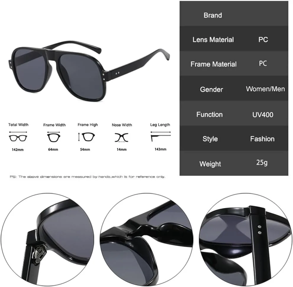 

Мужские солнцезащитные очки в стиле ретро, ​​конфетные оттенки, защита от УФ-излучения UV400; женские солнцезащитные очки с заклепками TKKTLLT, Black Orange