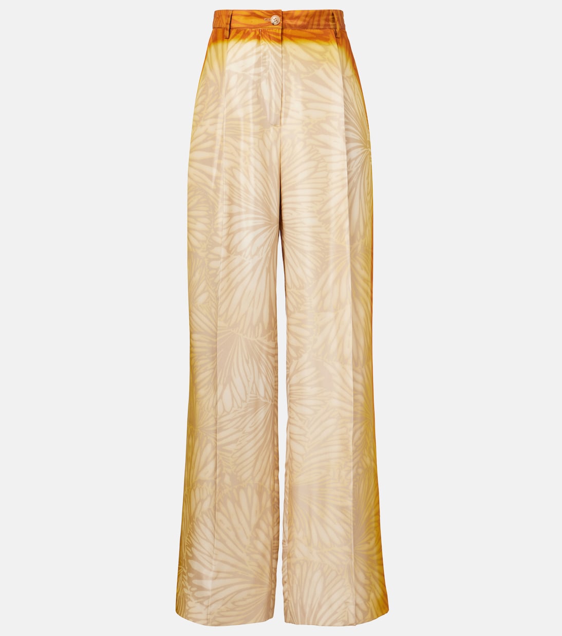 

Портеры широкие брюки из печатного шелка Dries Van Noten, Dessin A