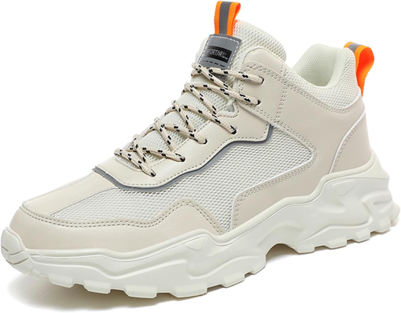 

Мужские повседневные спортивные туфли с массивной подошвой, высокие модные кроссовки для тенниса, бега и ходьбы Spwagym, бежевый