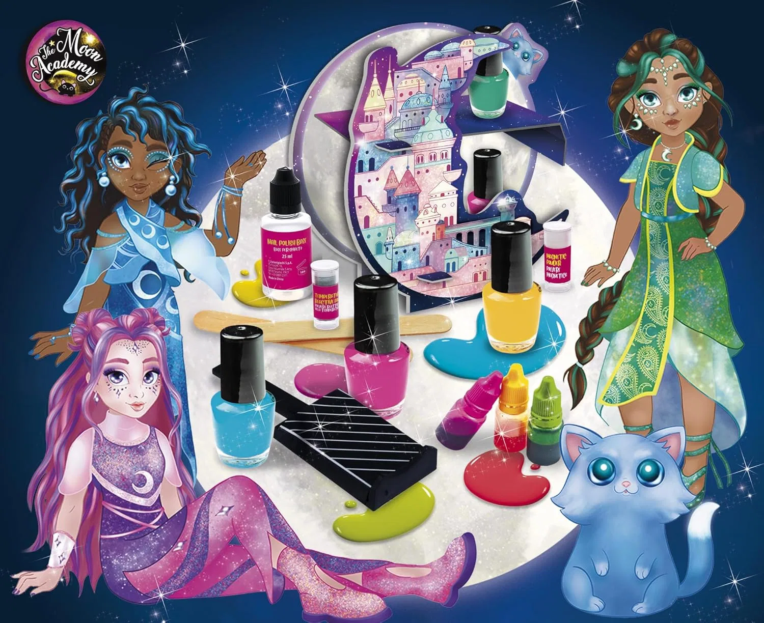 Детский набор для создания лаков для ногтей «Moon Nail Art» от Lisciani The Moon Academy Liscianigiochi — фото 2