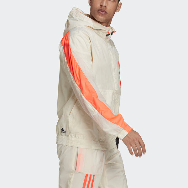 Куртка adidas M Wnd Mo Ther Casual Sports Hooded Jacket Creamy White, цвет creamy — фото 4