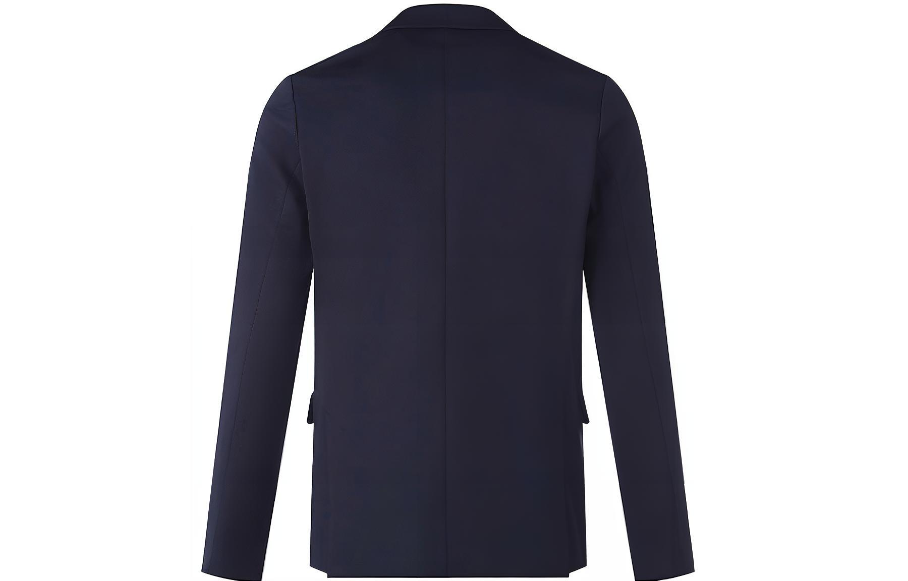 EMPORIO ARMANI Сшитая джерси однобортный жакет, Dark Marine Blue — фото 4