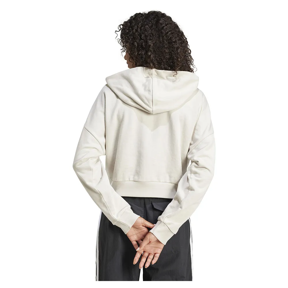 Худи adidas Essentials 3 Stripes French Terry, бежевый — фото 2