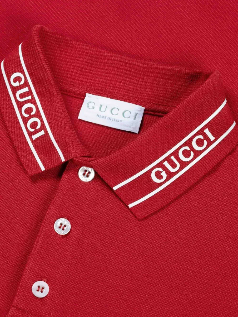 Поло с логотипом Gucci Kids, красный — фото 2