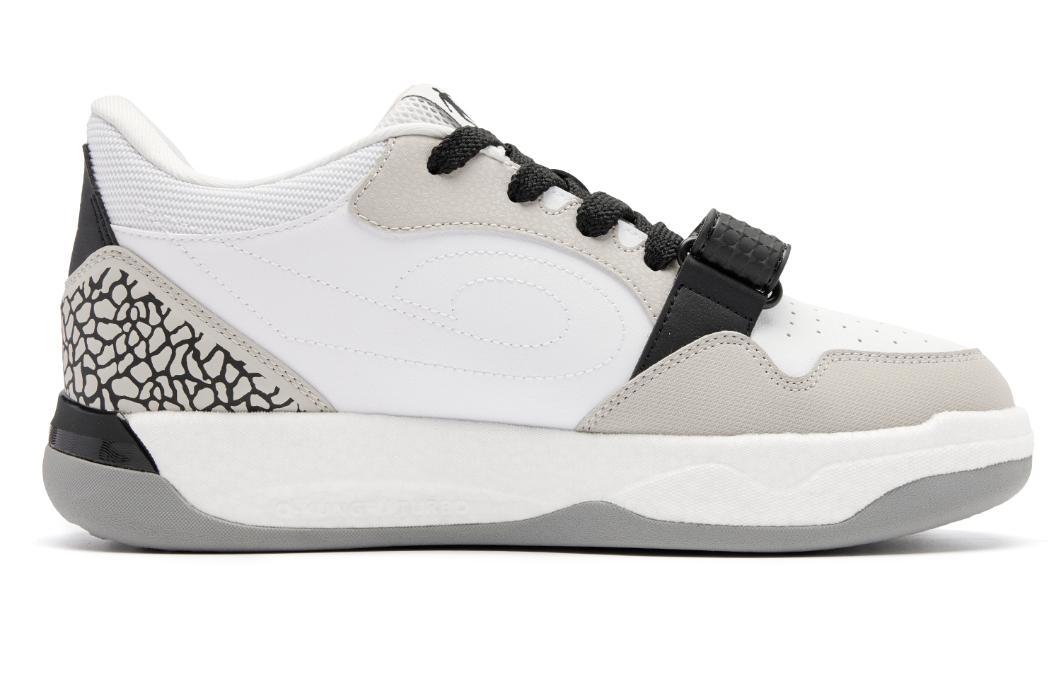 QIAODAN Кроссовки для скейтбординга Coverage Balance с низким верхом мужские белые Float Lime - Jordan White Pumice Gray, цвет Jordan White Pumice Gray — фото 3