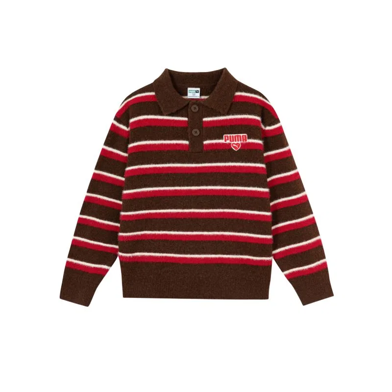 Свитер с поло-воротником PUMA Coffee Red Tone