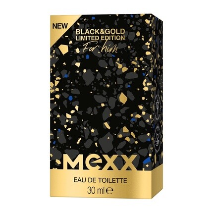 Туалетная вода Mexx Black & Gold Limited Edition Man Древесно-фруктовый мужской аромат 30 мл — фото 2