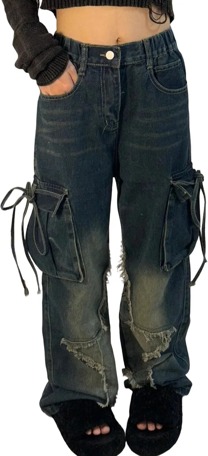 Джинсы с заплатками Baggy Star, Blue