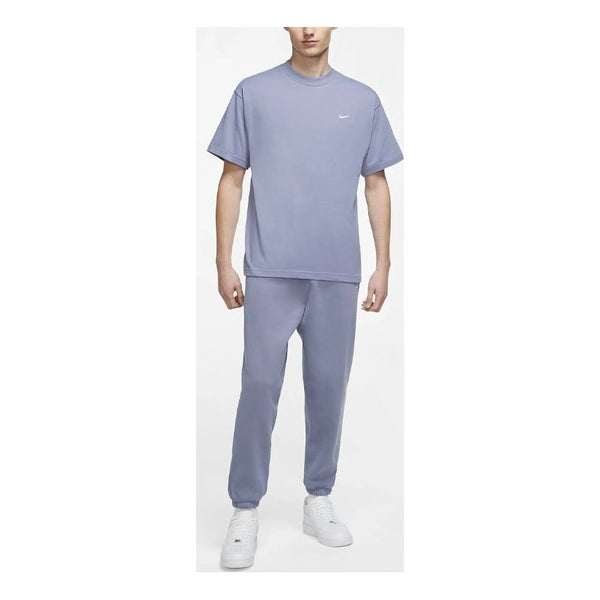 

Футболка lab solo swoosh basic sports short sleeve Nike, индиго
