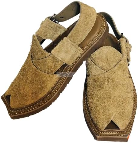 

Сандалии пешавари ручной работы, пешавари чаппал из натуральной кожи, настоящий пешавари чаппал, прочные замшевые кожаные сандалии Generic, бежевый