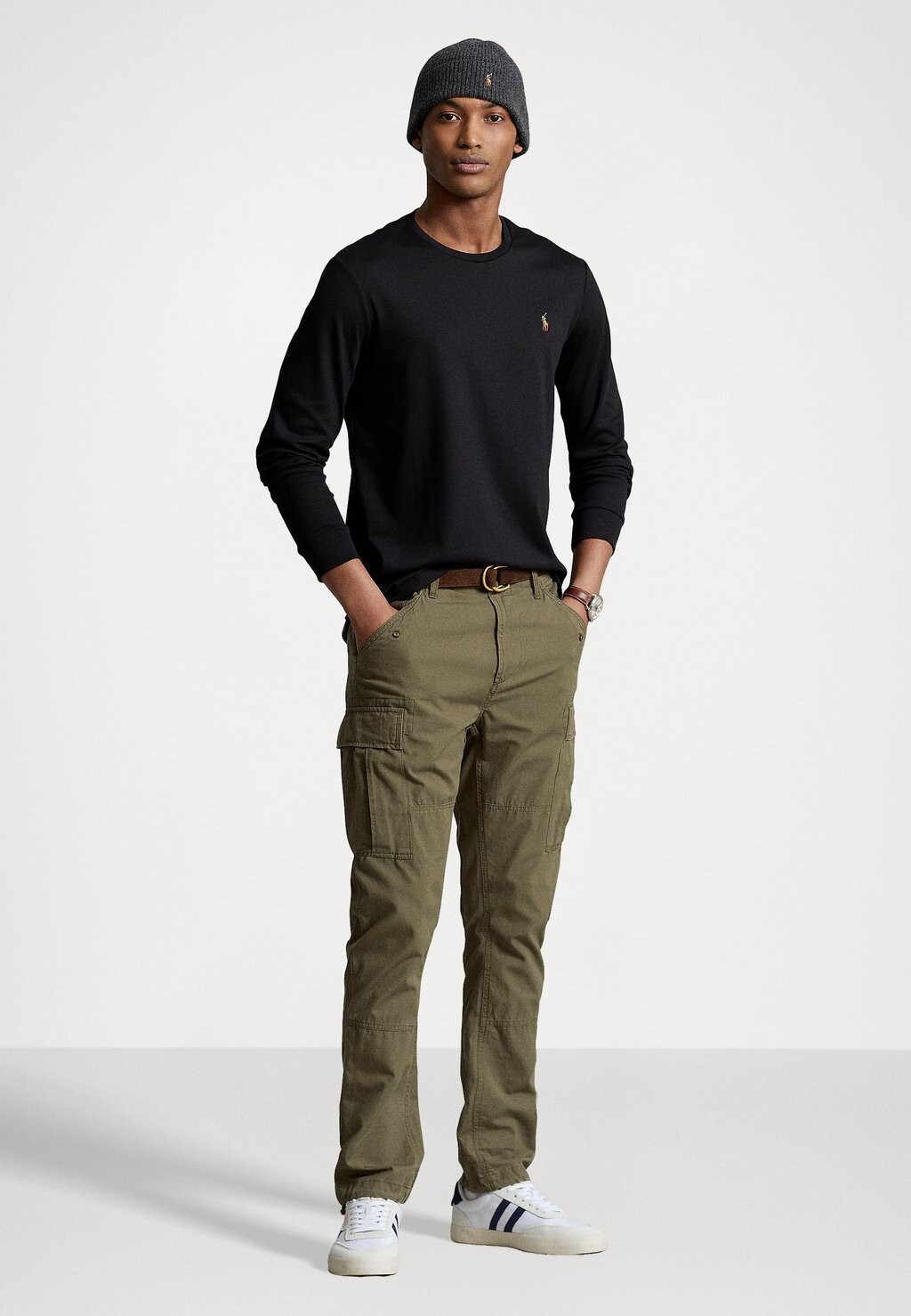 Футболка с длинным рукавом LONG SLEEVE Polo Ralph Lauren, черная — фото 2
