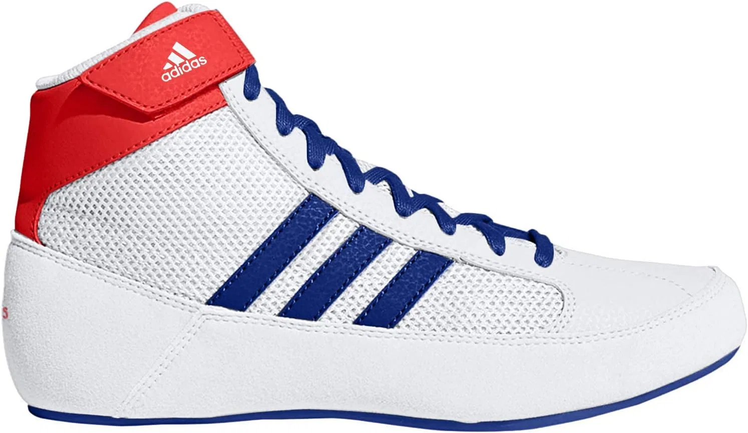 Мужские борцовские кроссовки Adidas HVC, White, Royal Blue, Red