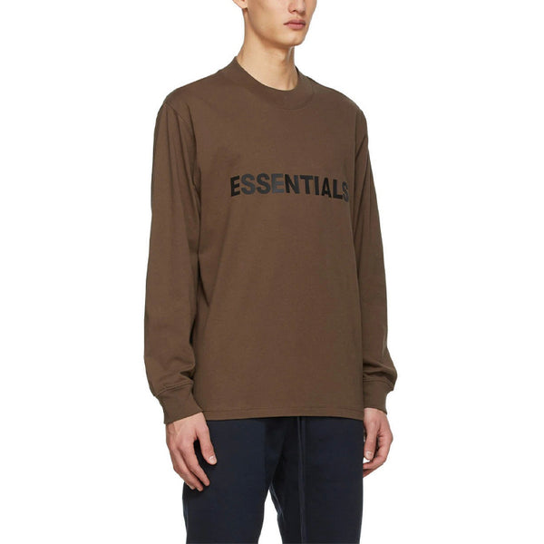 Футболка fw20 long sleeve tee 'rain drum' Fear Of God Essentials, коричневый — фото 3