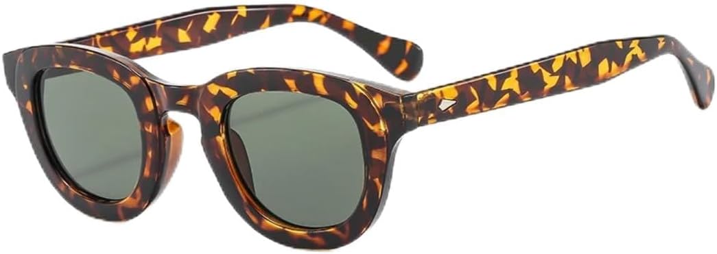 

Солнцезащитные очки с защитой UV400 | Маленькая оправа, линзы конфетного цвета | Для женщин и мужчин, для занятий спортом на открытом воздухе и вождения DSVIGF, Leopard Green