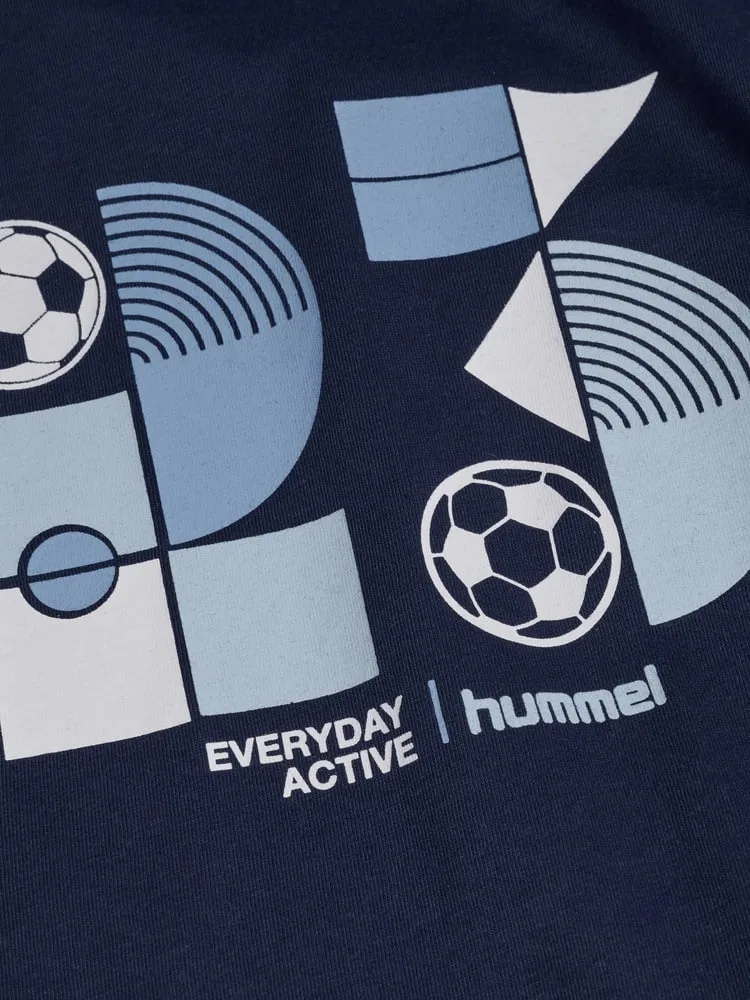 Футболка детская с принтом Hummel, синий — фото 3
