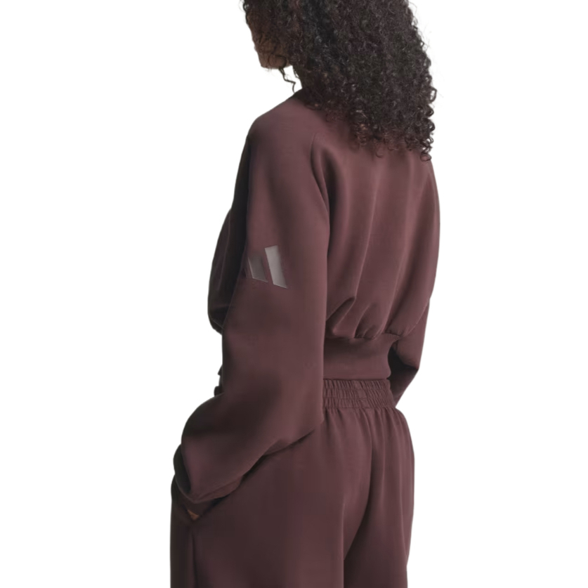 Свободная доставка с AdiClub Soft Lux Loose Sweatshirt Adidas, коричневый — фото 4