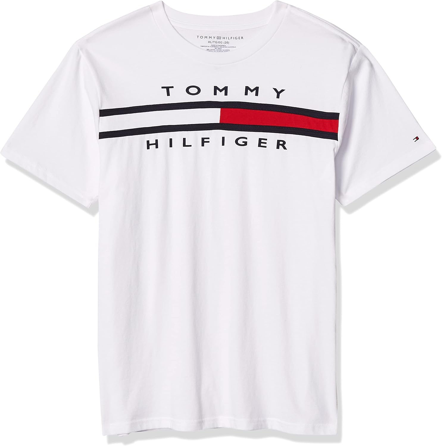 

Футболка Tommy Hilfiger для мальчиков с короткими рукавами и круглым вырезом, мягкая, удобная, свободного кроя, Legacy White, Белый, Футболка Tommy Hilfiger для мальчиков с короткими рукавами и круглым вырезом, мягкая, удобная, свободного кроя, Legacy Whi