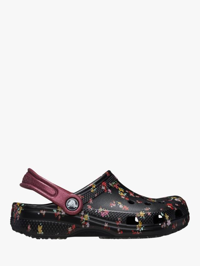 

Детские классические клоги с цветочным принтом Crocs, Black/Multi