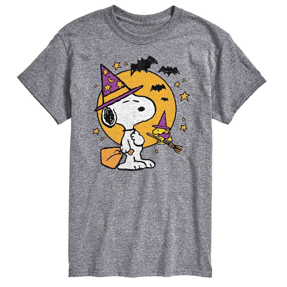 

Мужская футболка с рисунком Peanuts Snoopy & Woodstock Witchcraft Licensed Character, серый