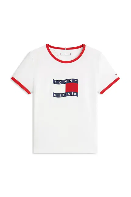 Футболка хлопковая ringer Tommy Hilfiger, белый — фото 2