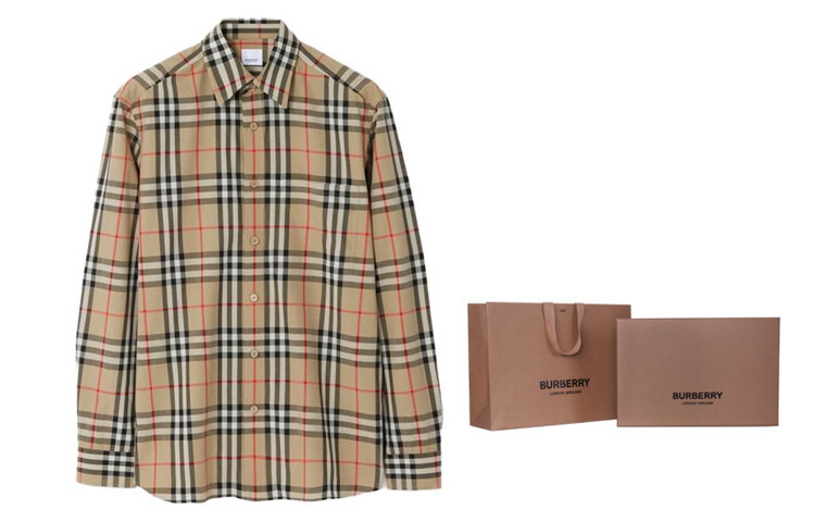 Рубашка Burberry бежевый — фото 3
