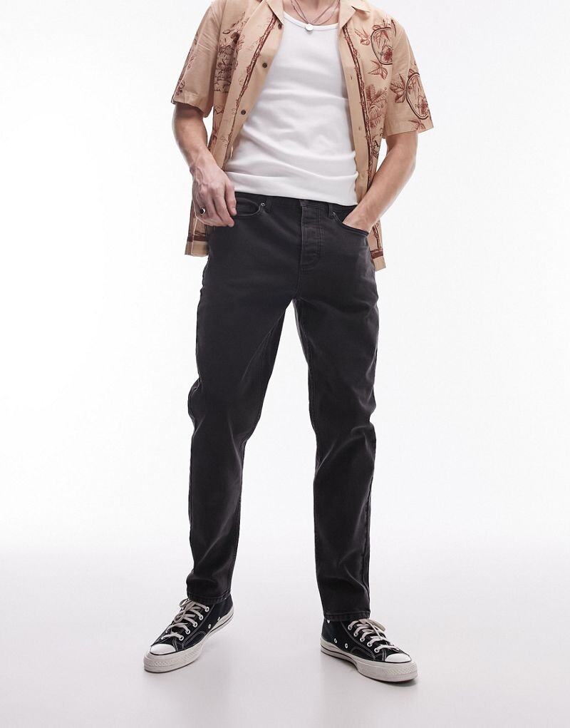 

Черные зауженные джинсы Topman