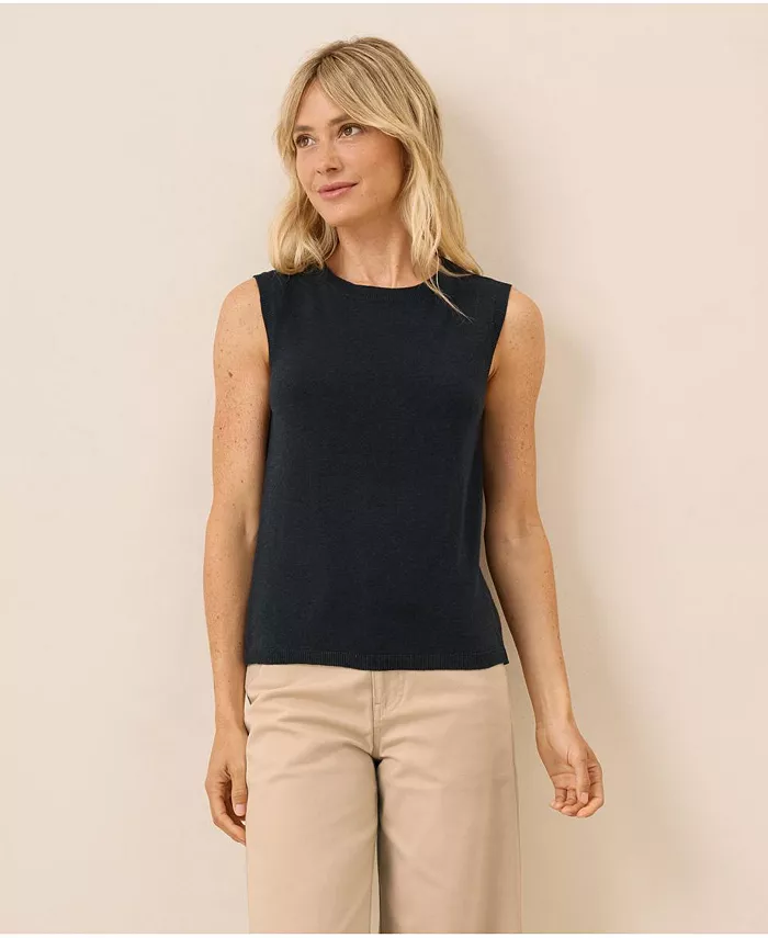 

Женская классическая тонкая вязка из органического хлопка Pact, синий