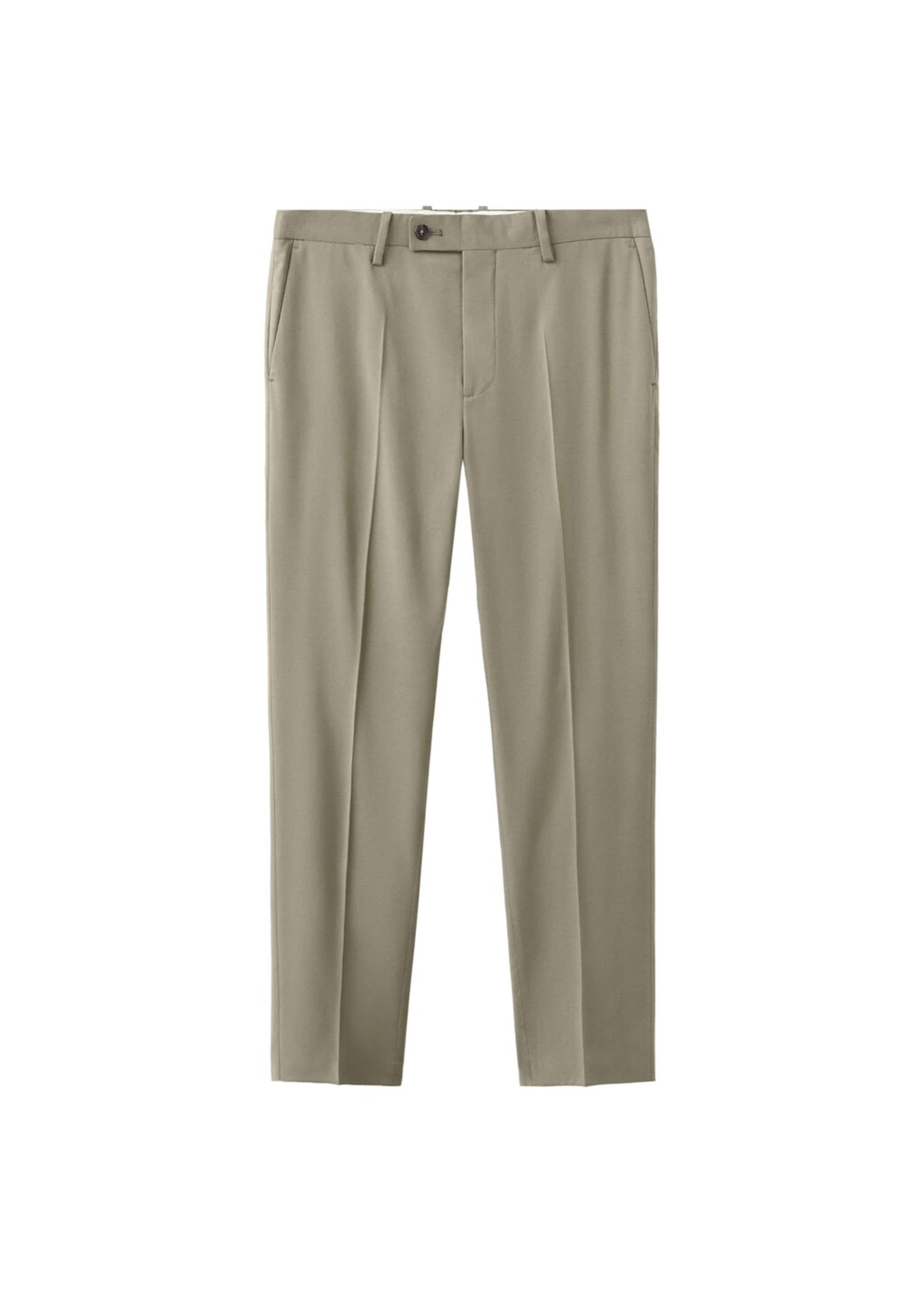 

MANGO MAN Брюки 'Milan' Slim fit с защипами спереди, цвет Taupe