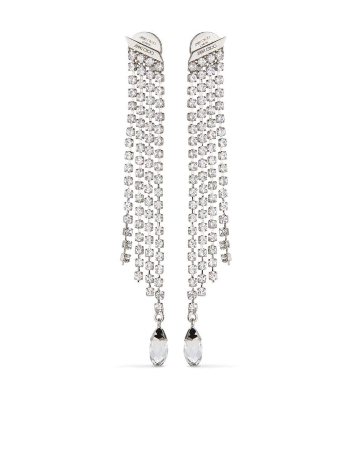 

Серьги Saeda с бахромой из кристаллов Jimmy Choo, серебряный