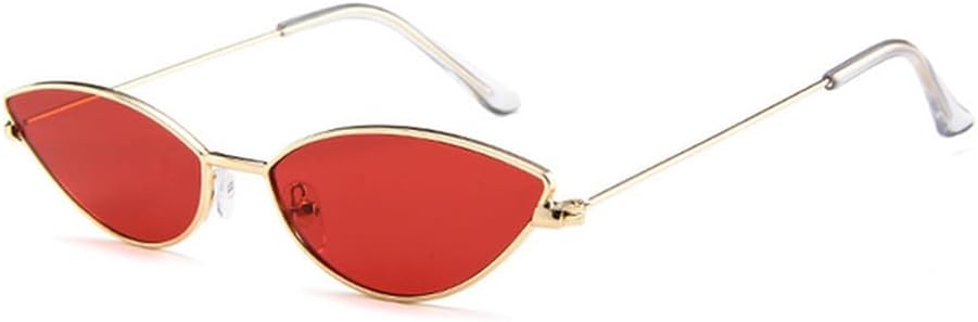 

2027 Милые сексуальные солнцезащитные очки для женщин в стиле ретро, ​​маленькие солнцезащитные очки «кошачий глаз», винтажные женские очки для вечеринок MTZJH, Gold-red