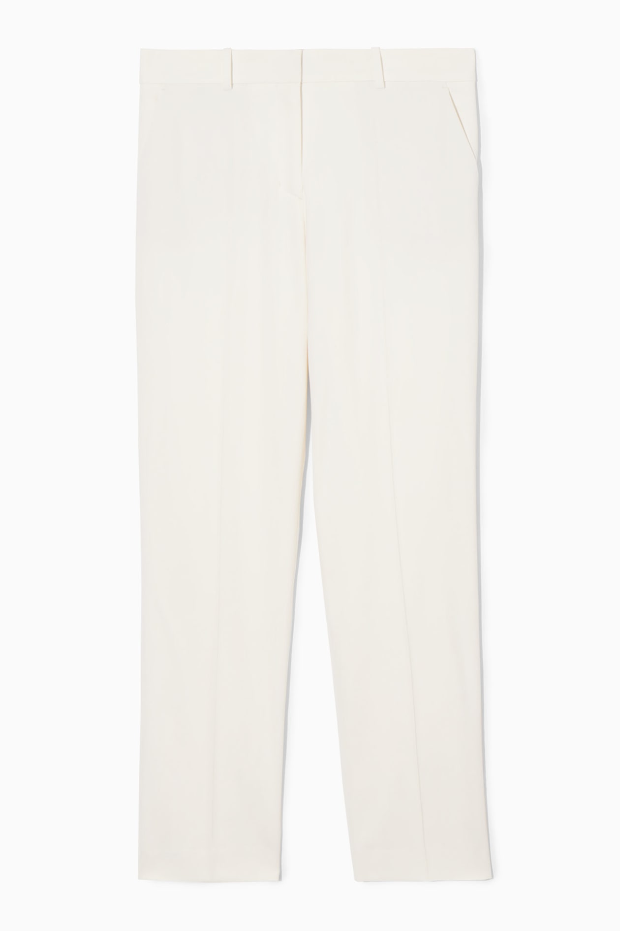 

Брюки из крепа с прямыми ногами-relaxed fit COS, белый