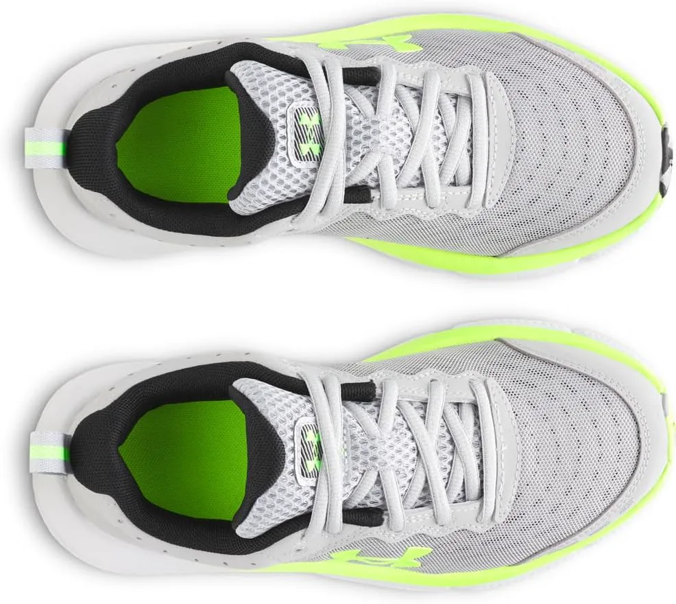 Кроссовки для мальчиков Under Armour Assert 10 для младших школьников, серый/черный/зеленый — фото 4