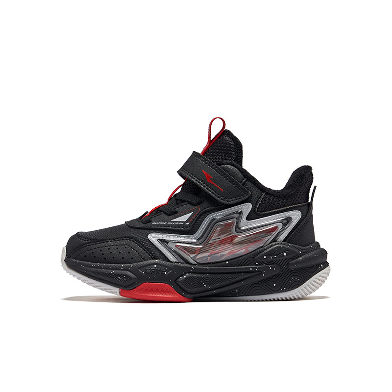 

ERKE KIDS Износостойкие детские баскетбольные кроссовки Jet Black Crimson Red Kids'