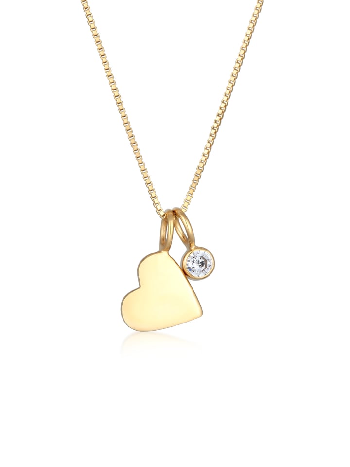 

Elli Колье из серебра 925 пробы в форме сердца с золотой отделкой