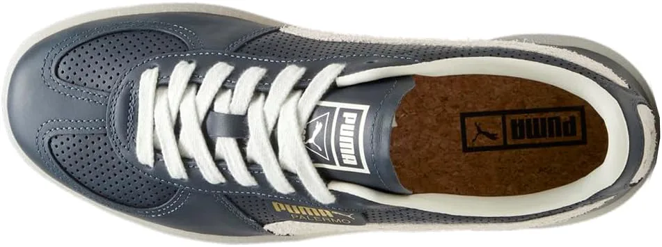 Мужские кроссовки PUMA Palermo Classics на шнуровке повседневные - синие, синий — фото 4