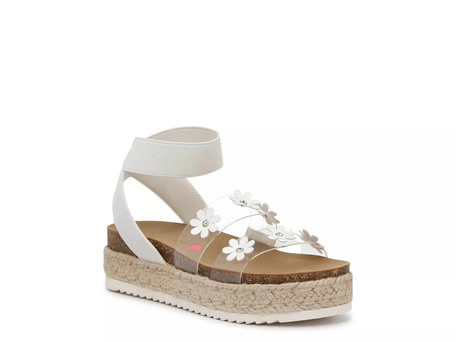 

Сандалии Steve Madden Krissy - детские, белые/прозрачные с цветочным узором