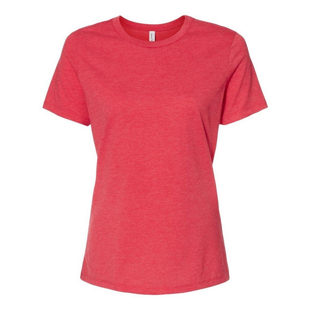

Женская холщовая футболка свободного кроя Bella + Heather из ПВХ Bella+Canvas, цвет Heather Red