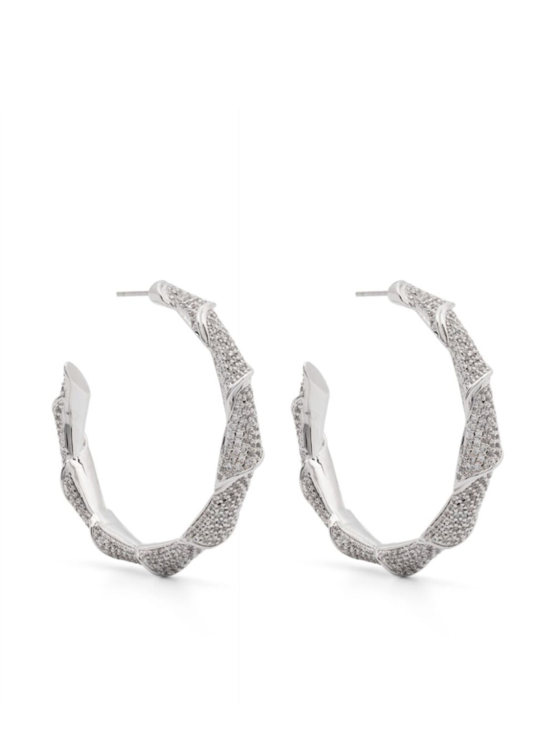 

Серьги Pavé Scroll Eddie Borgo, серебряный