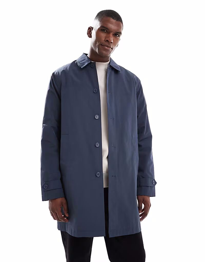 

Нейлоновое автопальто темно-синего цвета New Look