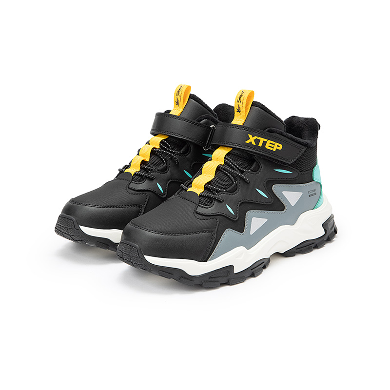 XTEP Теплая противоскользящая устойчивая к истиранию утепленная обувь Black Contour Gray Kids' — фото 2