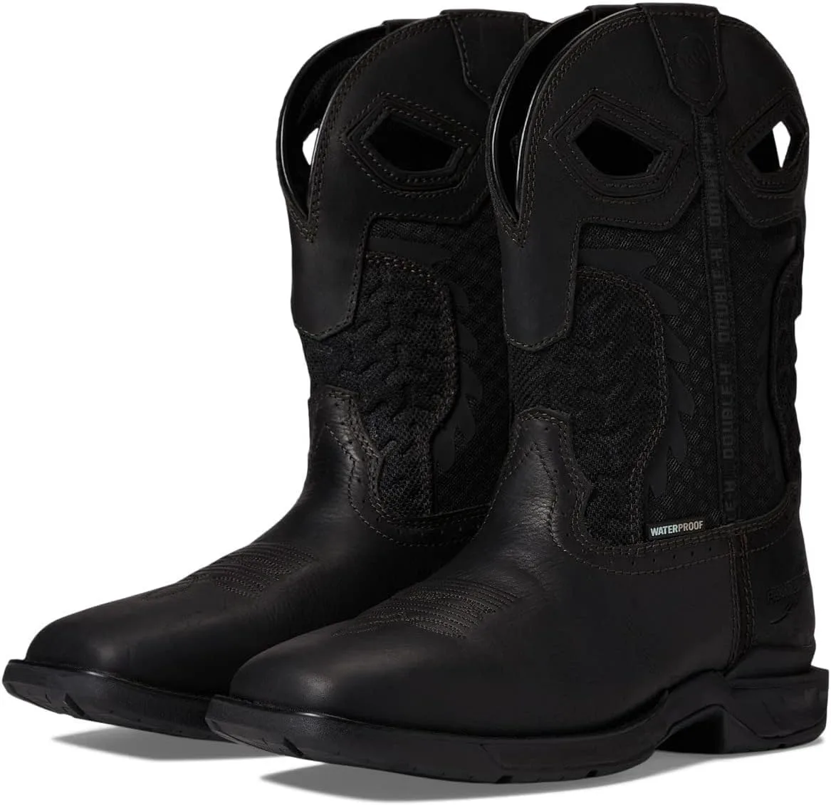 

Мужские рабочие ботинки Phantom Rider Shadow, водонепроницаемые, 11 дюймов с широким квадратным носком, черный