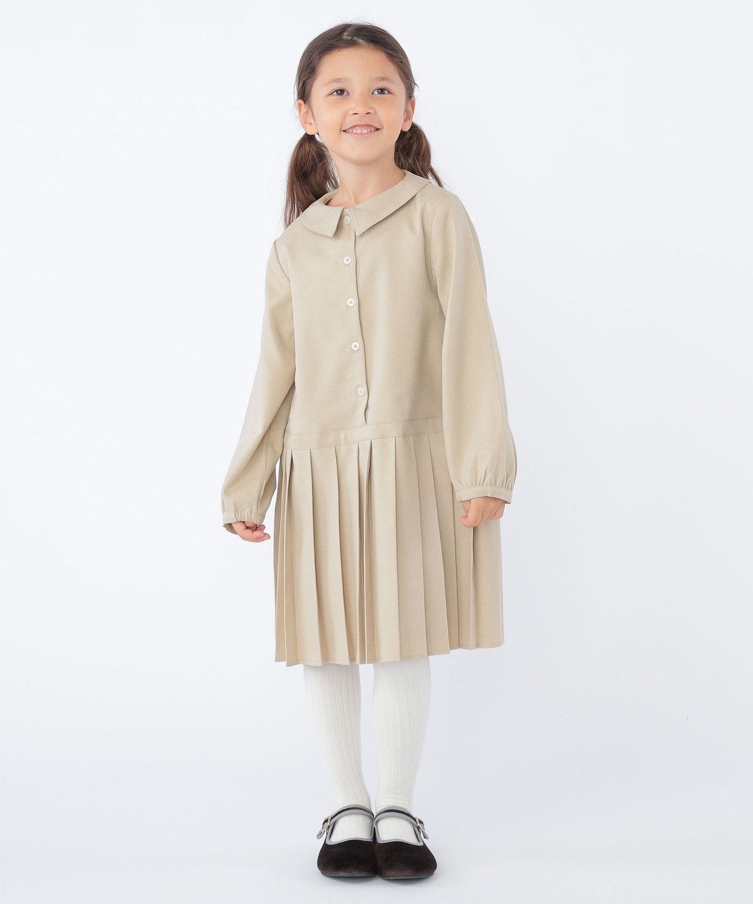 Детское платье-футляр с плиссировкой: 100–130 см SHIPS KIDS, Beige — фото 4