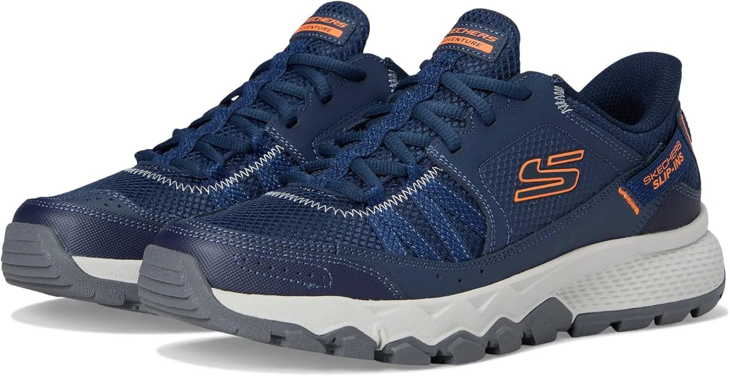 Мужские кроссовки Skechers Dynamite в магазине Escapar Hands Free Slip-in Shoes, темно-синий/оранжевый — фото 2